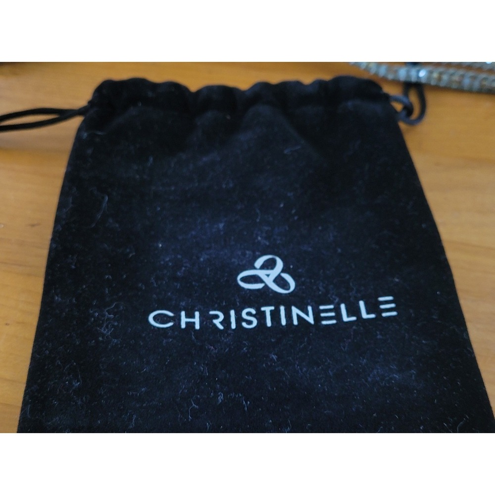 CHRISTINELLE Gray Crystal Wrap Bracelet Necklace NWT w Pouch Boho - Picture 7 of 11